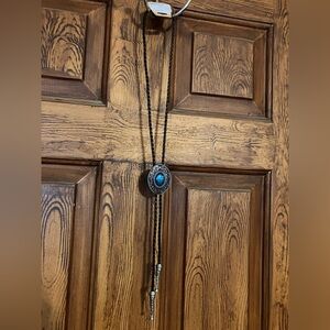 Turquoise and Silver Bolo Tie